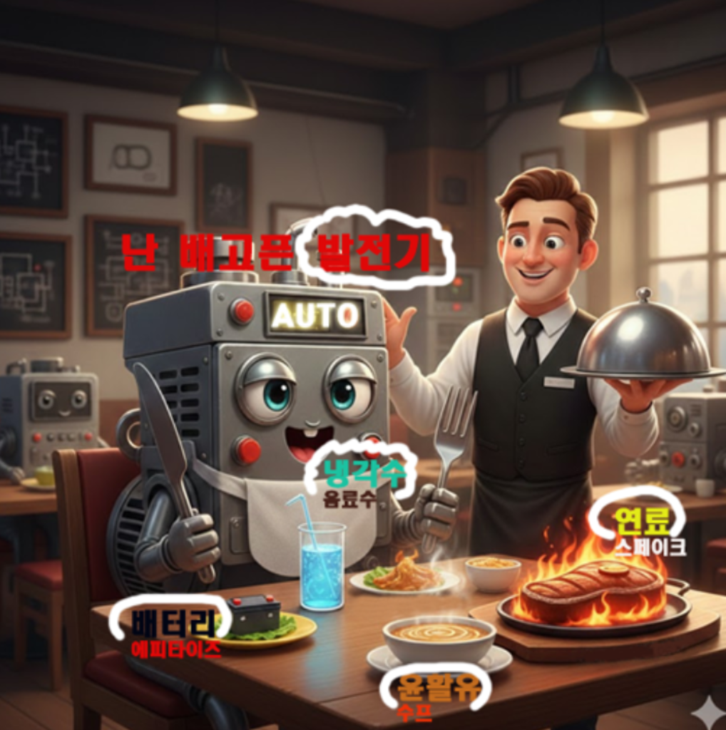 [비상발전기 암기 비법] 60대 베테랑의 노하우, ‘배-냉-윤-연-Auto’ 먹방 투어로 끝내기!